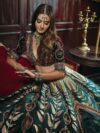 Stunning Mulmul Silk Lehenga Set with Velvet Blouse & Organza Dupatta