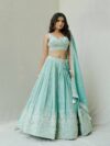 Elegant Roman Silk Lehenga Set