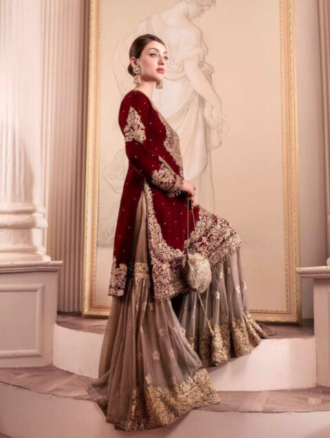 Stunning Fox Georgette Embroidered Suit Set with Mirror Work