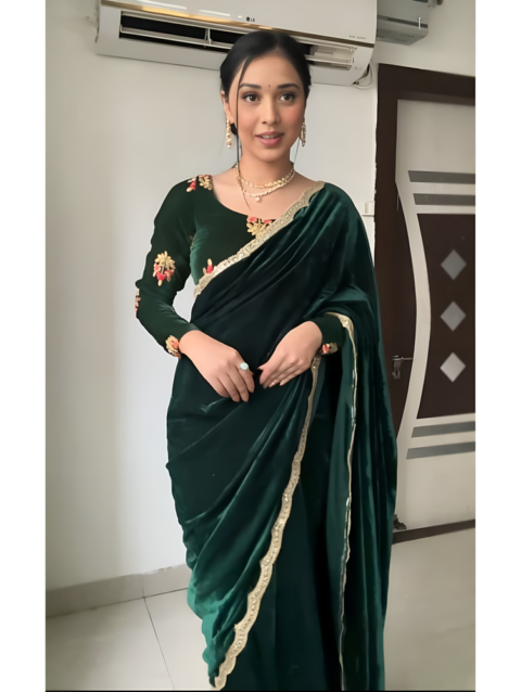 Velvet Saree